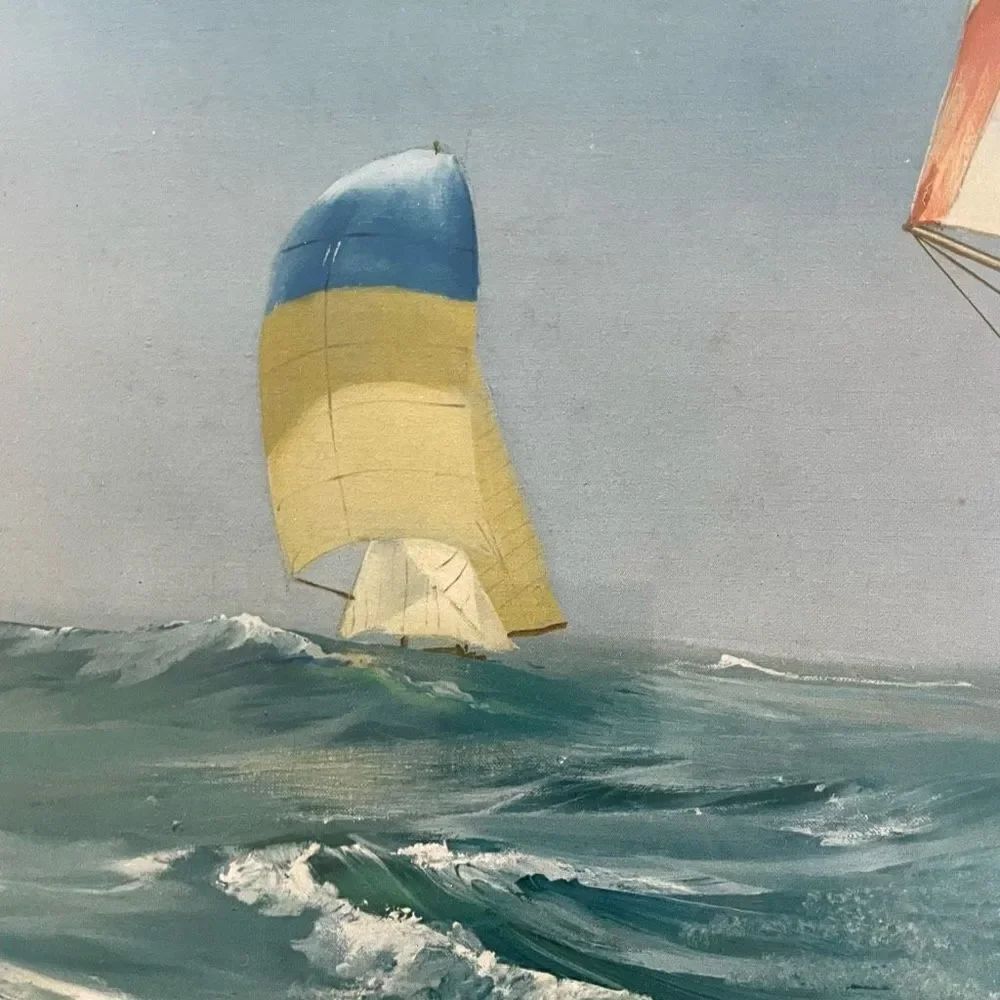 Xanadu Framed Art Print Kipp Soldwedel 1966 Sailboat 25.5” x 19.5” - Picture 7 of 12